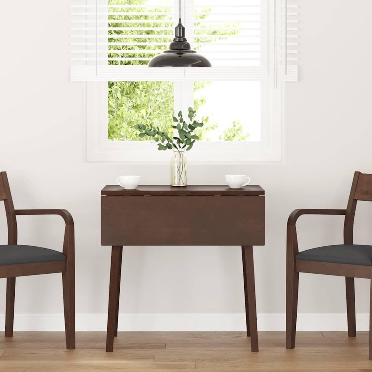 Eettafel bruin massief hout rubberhout veelzijdige eettafel keukentafel voor keuken