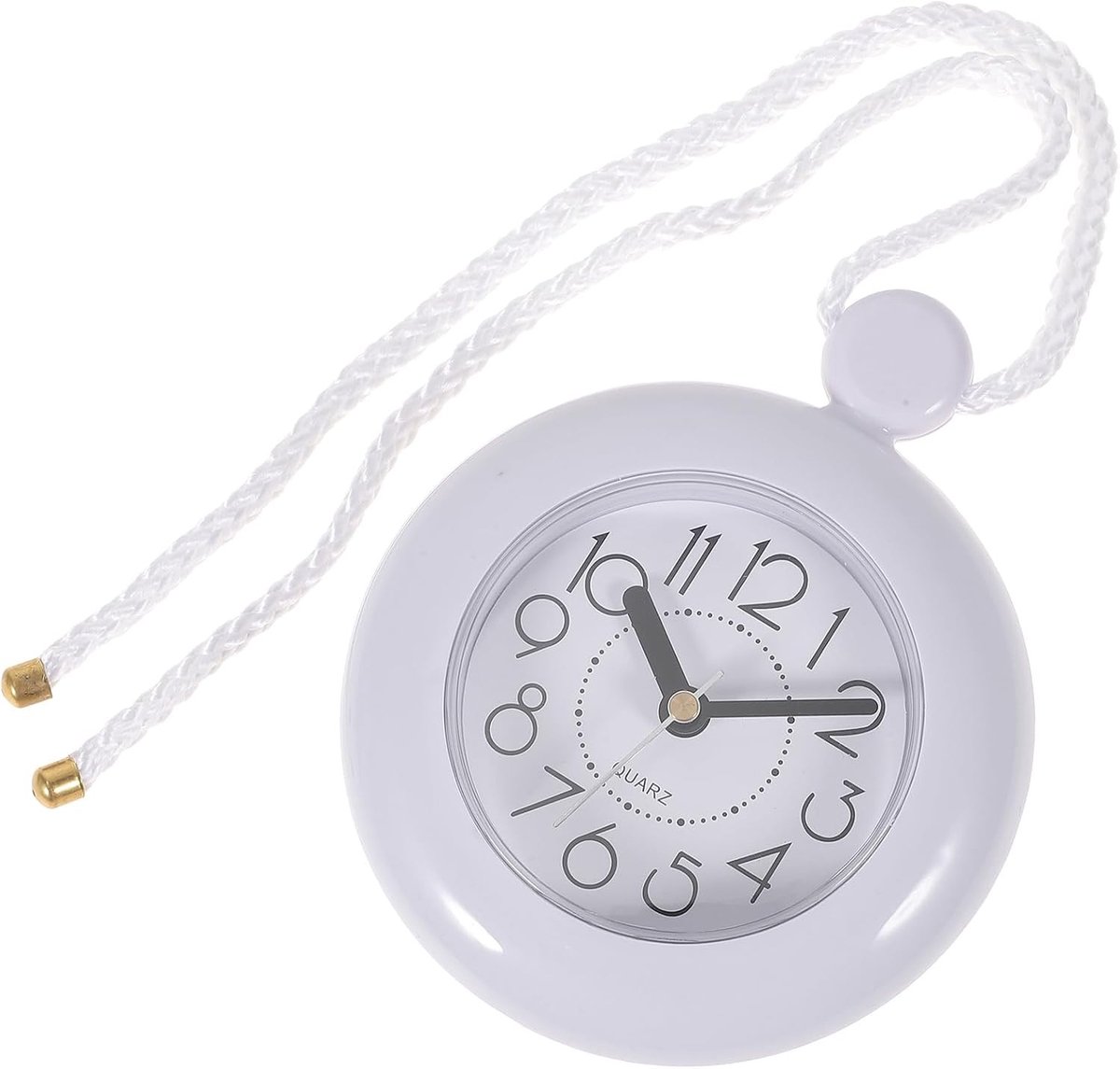 Waterdichte Wandklok voor Badkamer - Ronde Badklok met Handdoekhouder, Retro Design, Batterij-aangedreven en Ideaal voor Kinderen en Training
