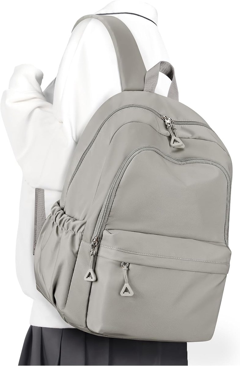 winspansy Schoolrugzak tieners meisjes jongens schooltas lichte rugzak school heren dames esthetische waterdichte schooltas rugzak laptop rugzakken casual dagrugzakken, A - grijsbruin, L, Casual