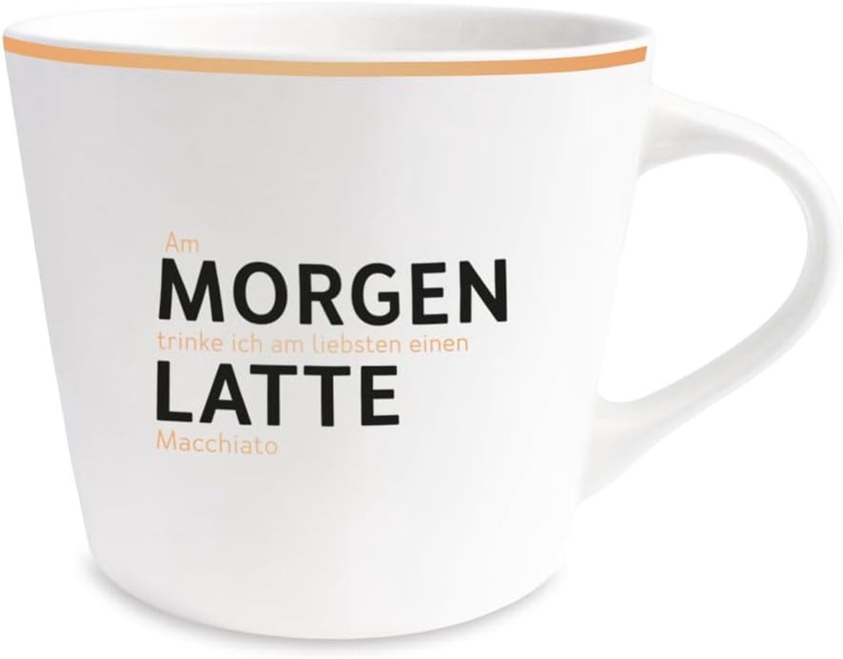 Werkstatt Koffiemok met echt goud, porselein, 420 ml, morgenlatte