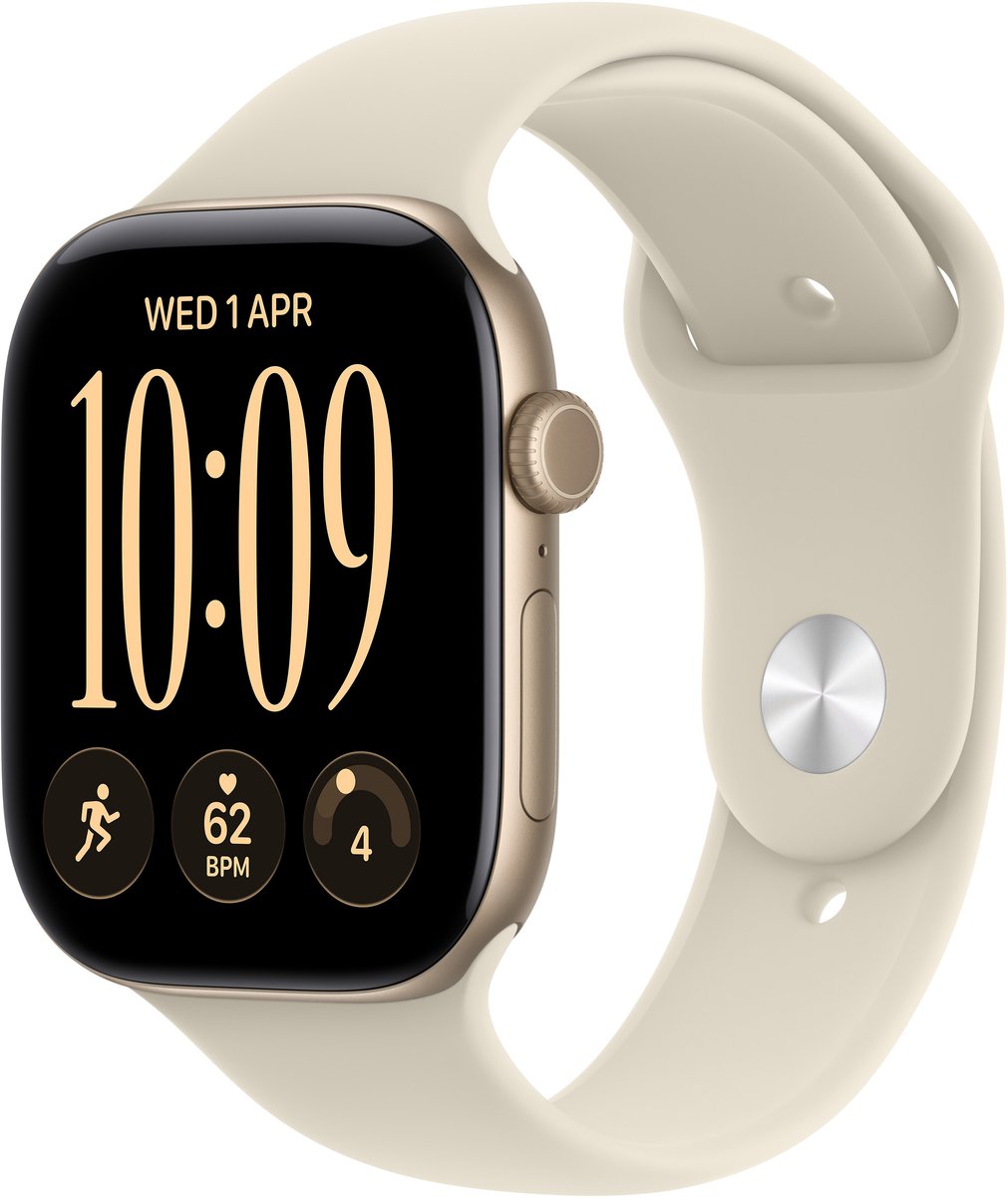 Apple Watch Series 12 - Wifi - 46 mm - Lichtgoud - M/L