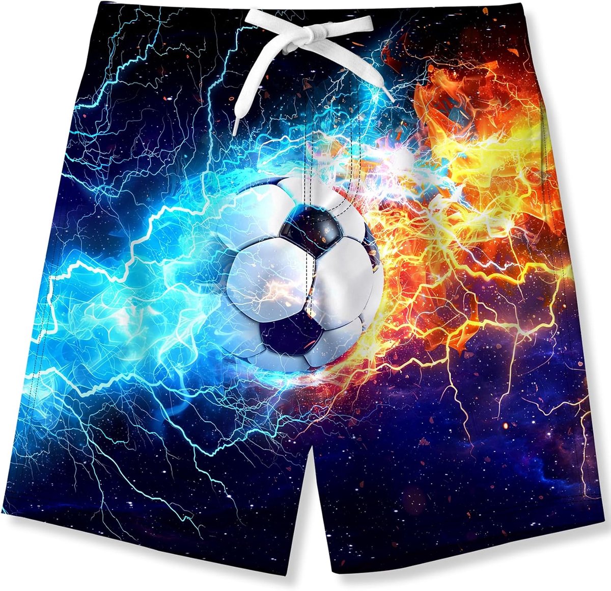 Jongens Zwembroek Grappig Gedrukt Sneldrogend Strand Board Trunks met Mesh Voering 6-14 Jaar