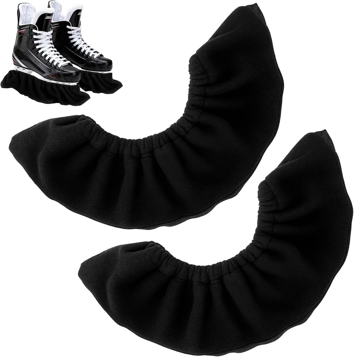 Schaatsbeschermers voor schaatsen, schaatsbescherming, accessoires, schaatsbeschermer, ijshockey, elastische schaatsbeschermers voor dames en heren, zwart