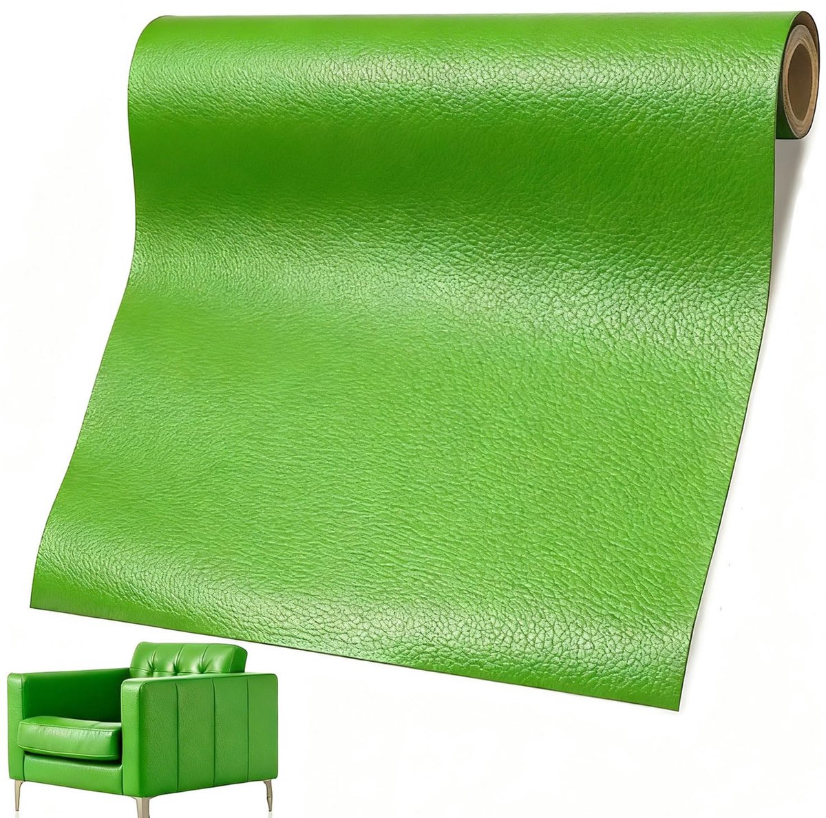 Reparatiepatches, 60 x 137 cm, zelfklevend, lederen reparatiepatches, kunstleer, zelfklevend, voor banken, autostoelen, meubels, tassen, jassen (lichtgroen)
