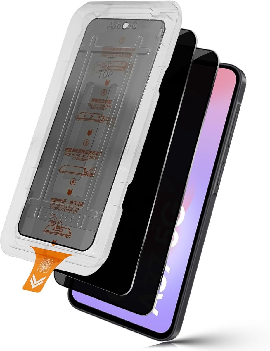 Inkijkbescherming voor Samsung Galaxy A37 5G pantserglas, 2 stuks zichtwerende folie, 9H-hardheid, anti-spy pantserbescherming, glas, krasbestendig, privacy, eenvoudige installatie