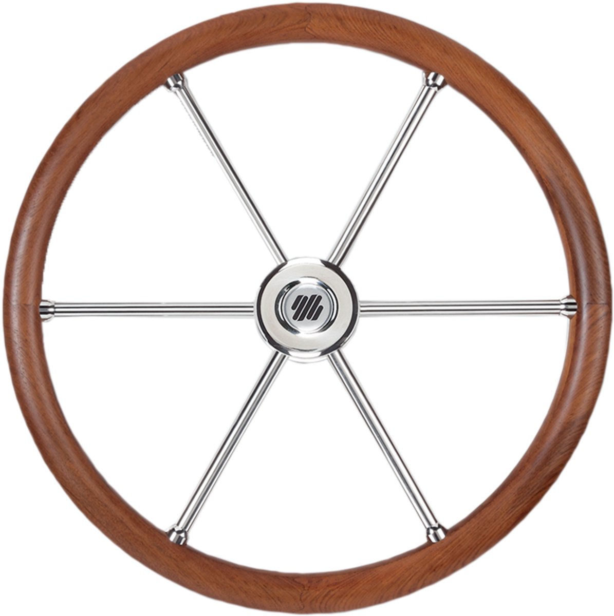 Ultraflex Stuurwiel V85 - Teak RVS spaken 500mm