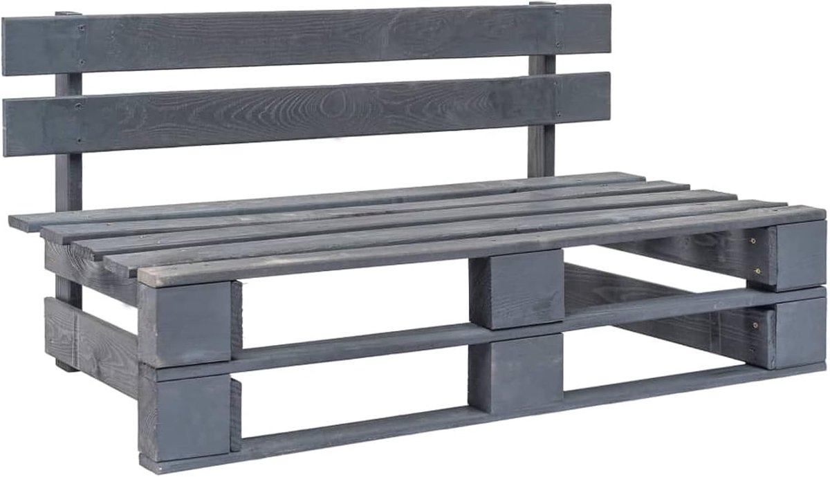 Tuinbank met houten pallets grijs, tuinbank, tuinbank voor buiten, 44697