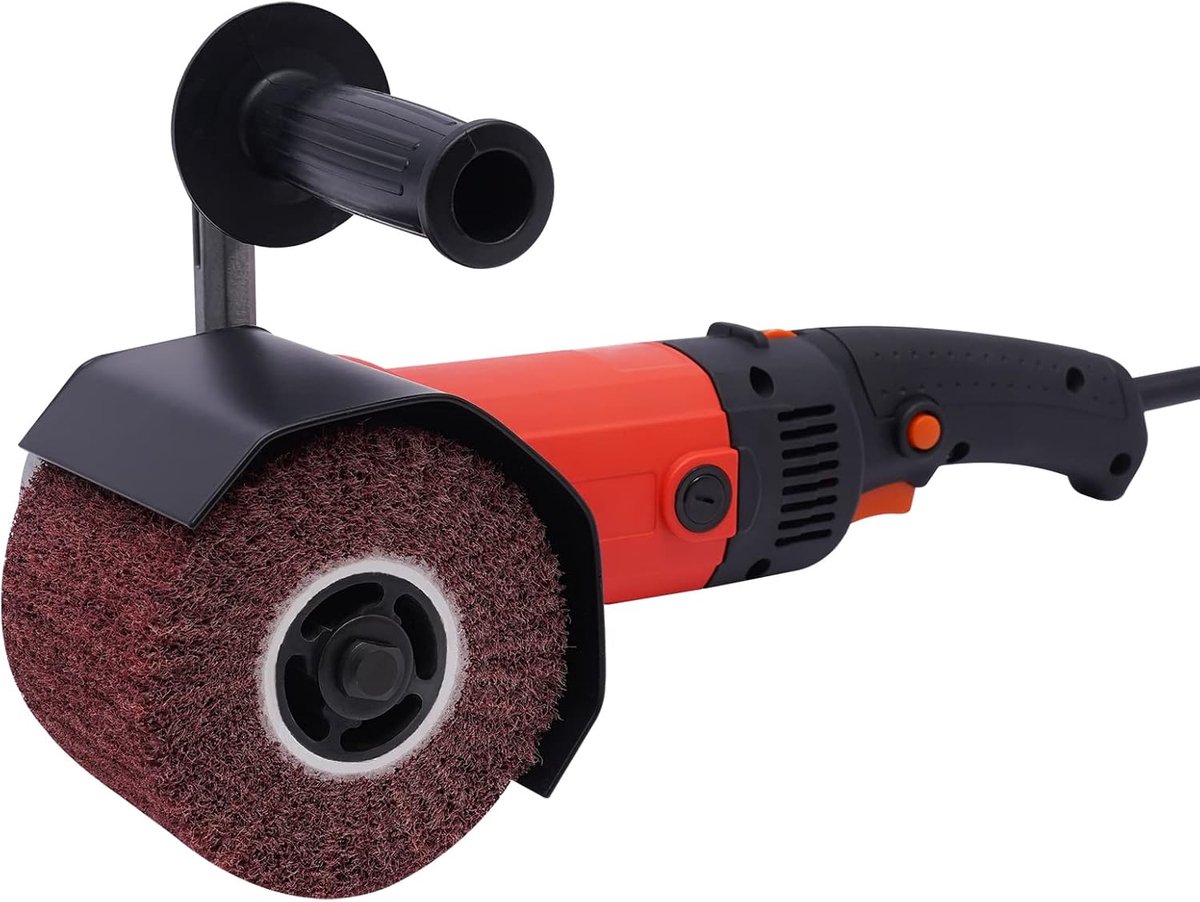 Slijpmachine, borstelslijper, 1400 W, rolslijper, haakse slijper, polijstmachine, schaafmachine voor hout, kunststof, metaal, roestvrij staal