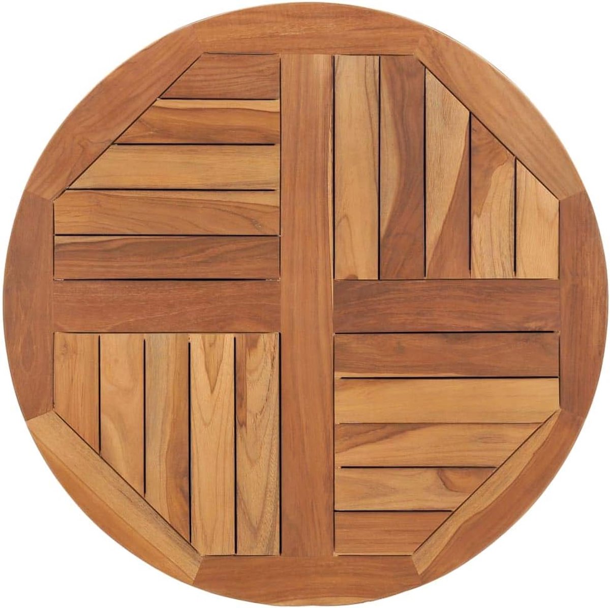 Rond tafelblad van massief teakhout 2,5 cm 70 cm
