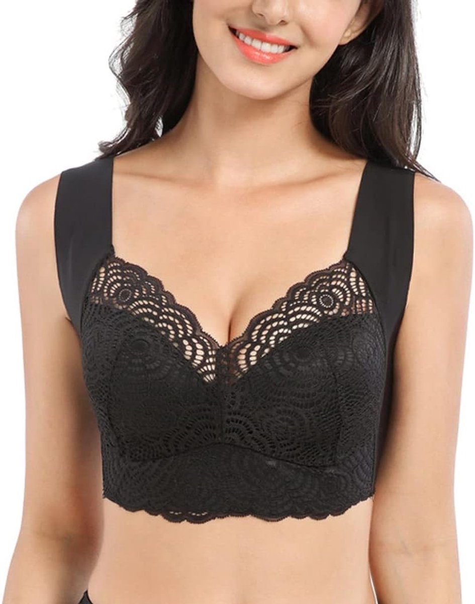 Zonder beugel, grote maten, push-up, kant, bustier, naadloze beha, brede bandjes