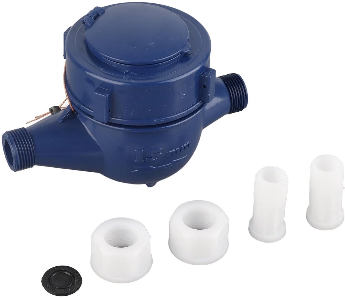 Watermeter DN15 - Kunststof - Koud water - Enkelvoudige waterstroom - Meetinstrument voor tuin en huis