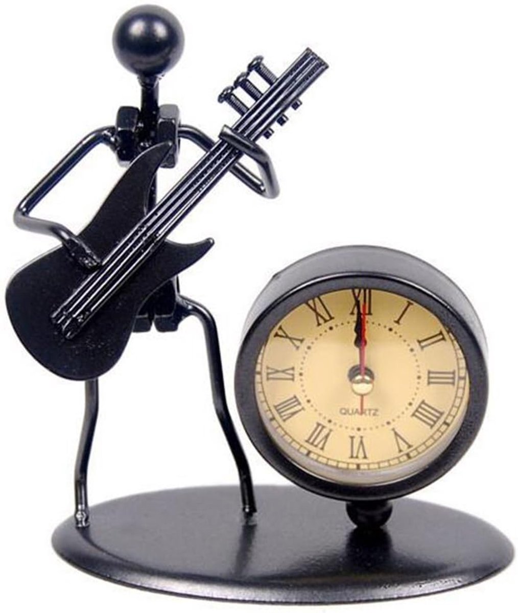 Wandklok - zwart - vintage design - ijzeren kunst - decoratie voor bureau of thuis