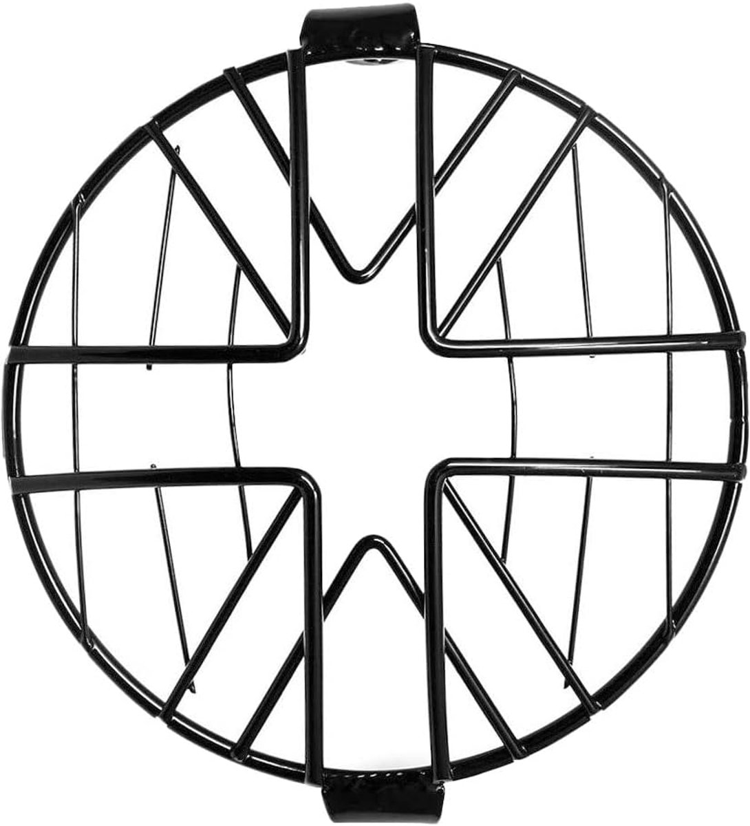 Motorfiets koplamp grill beschermnet - 6,5 inch - retro metaal zwart - zijmontage - koplamp bescherming