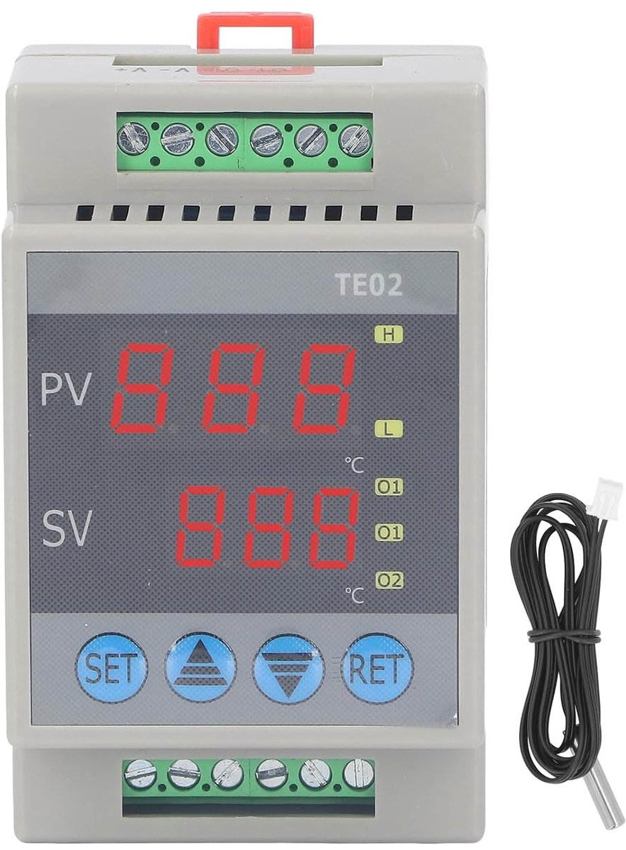 Digitale Thermostaat 220Vac - Temperatuurbereik -50 tot 120°C - Hoogwaardige Nauwkeurigheid - Voor Verwarming