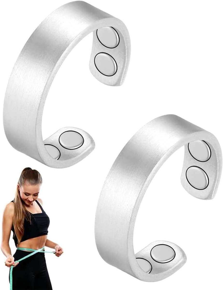 Magnetische Ring 2pcs - Verstelbare Maat - Koper - Ultra Sterk - Voor Dames en Heren