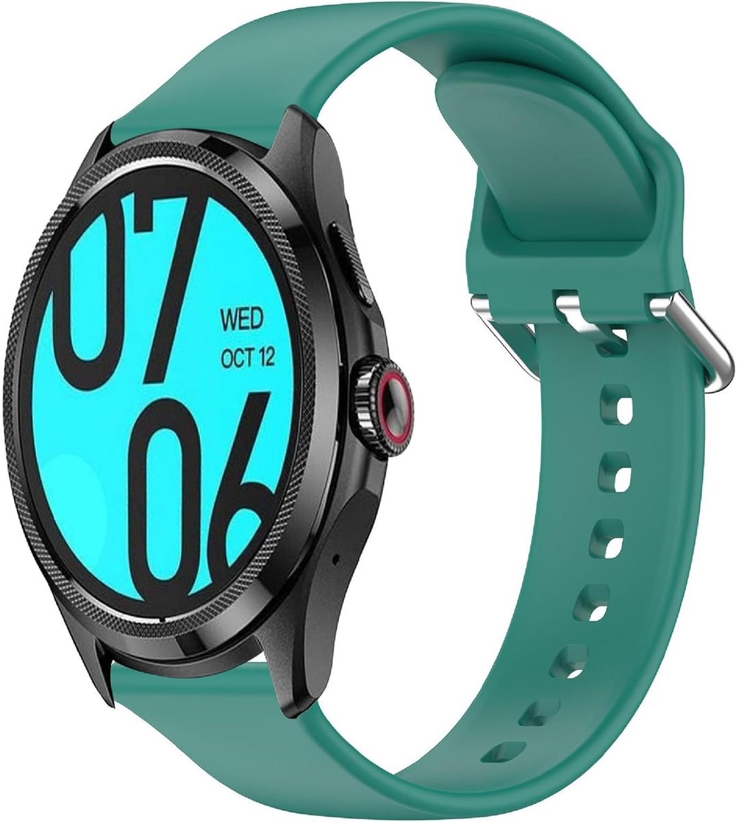 Horlogeband 24 mm - Zacht silicone - Slijtvast - Donkergroen