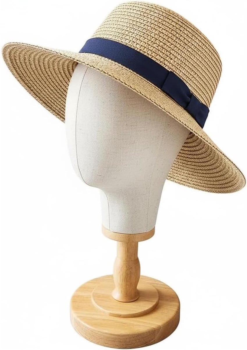 Pruikenkop, 54 cm, pruikenstandaard, mannequin-hoofden met stabiele basis voor presentatie van mutsen en hoeden, pruikdrager poppenhoofd, decoratiehoofd