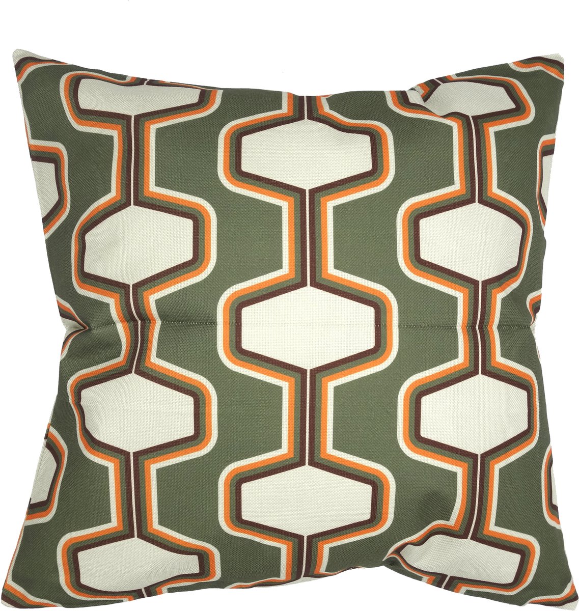 De Kussenkraam Retro Kussenhoes Miles | linnenlook | 45 x 45 cm | Exclusief binnenkussen groen