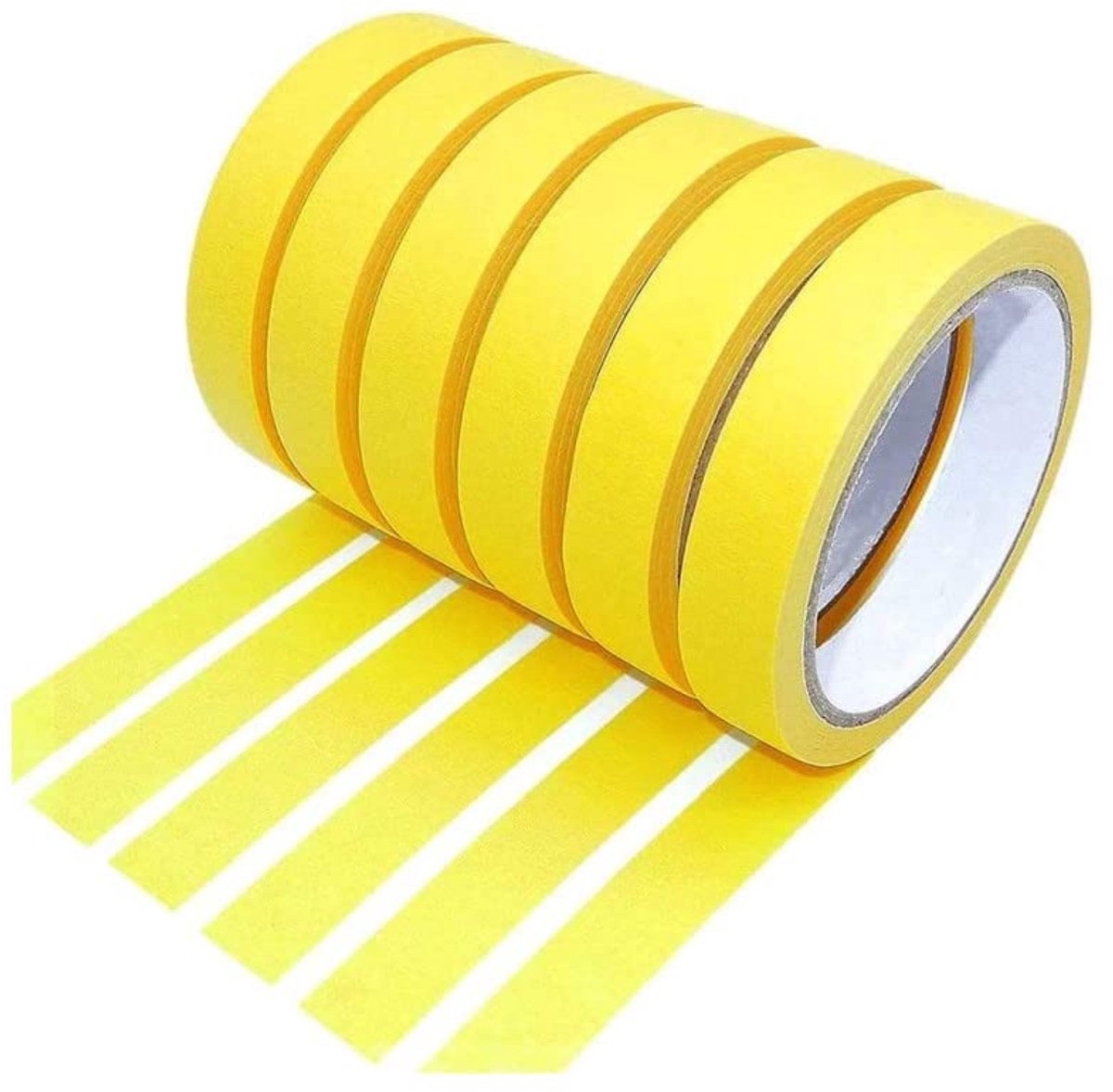 6 rollen plakband van papier om af te plakken zonder resten, 15 mm x 20 m, accessoires voor decoratie, markering, schilderen