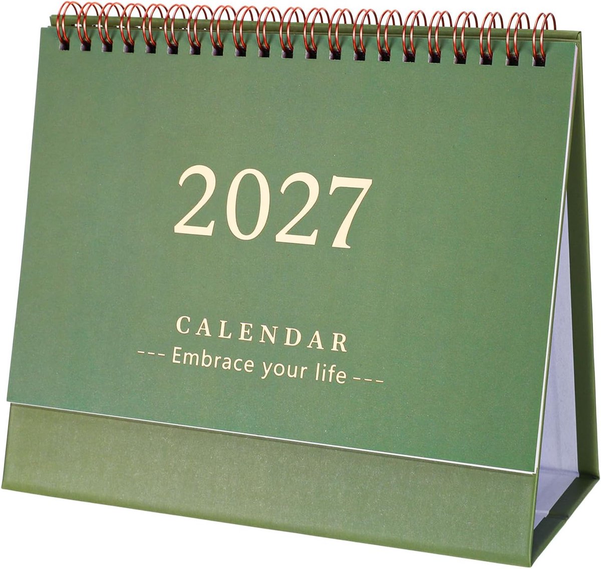 2027 Britse kalender, bureaukalender 2026-2027, groen