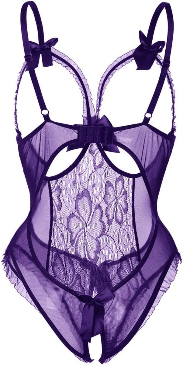 Sexy lingerie voor dames, erotische kant, ondergoed, exotische overall, babydoll, open ring, ondergoed, perspectiefpyjama, comfortabele slaapkleding, kostuum