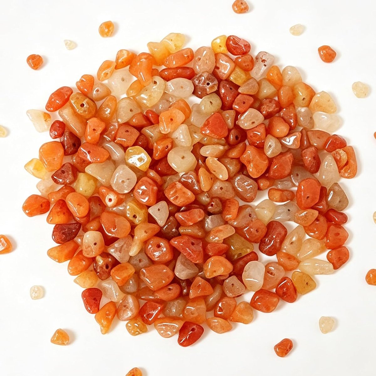 Set om te rijgen, 500 stuks, onregelmatige chips, 5-8 mm, natuurlijke geboorde edelstenen, oranjerode sierkralen voor het maken van armbanden, halskettingen, oorbellen en doe-het-zelf