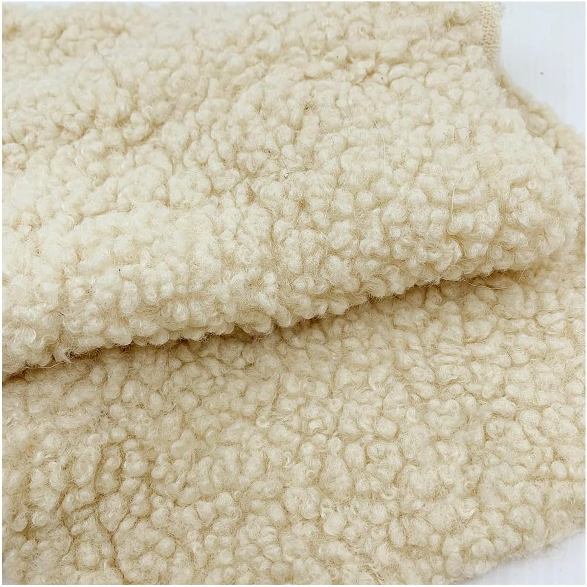 Fleece Faux Schapenvacht Stof Door De Meter Stevige Kleur Zachte Faux Fur Stof 150x100cm Voor Kleding, Speelgoed, Sofa Cover, Beroep, DIY Ambachten(Color:3)