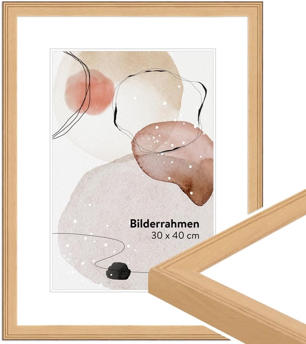 fotolijst natuur hout, fotolijst 10x10 cm, frame modern stijl