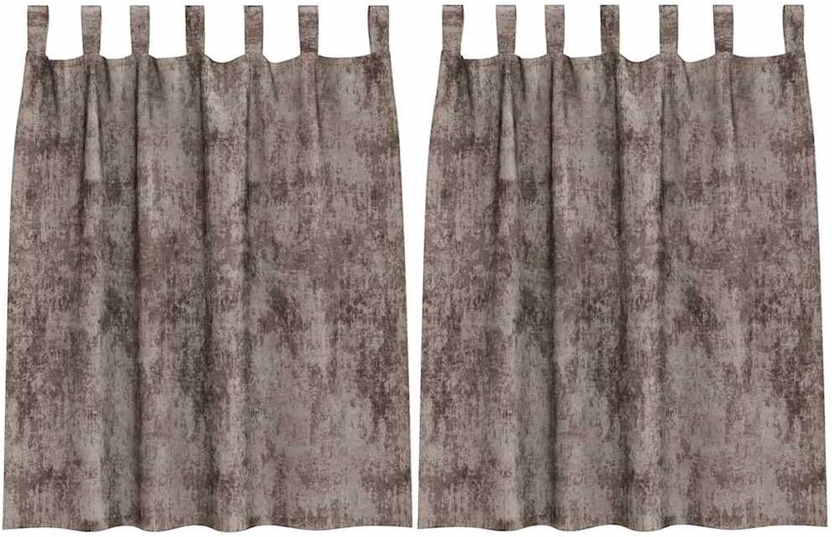 Gordijnen, cappuccino, 140 x 140 cm, set, 2 stuks, verduistering, warmtebescherming voor woonkamer, slaapkamer, kantoor