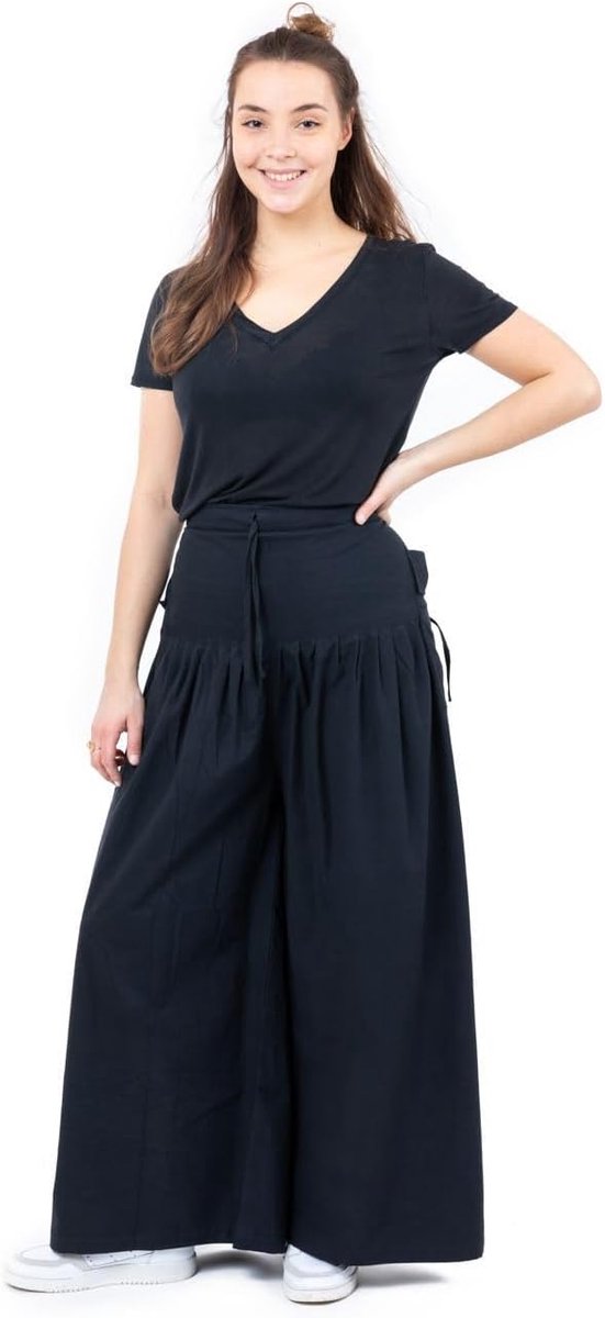 broek boubou katoen dik - één maat - 100% katoen bruin sinds 2004, zwart., One size
