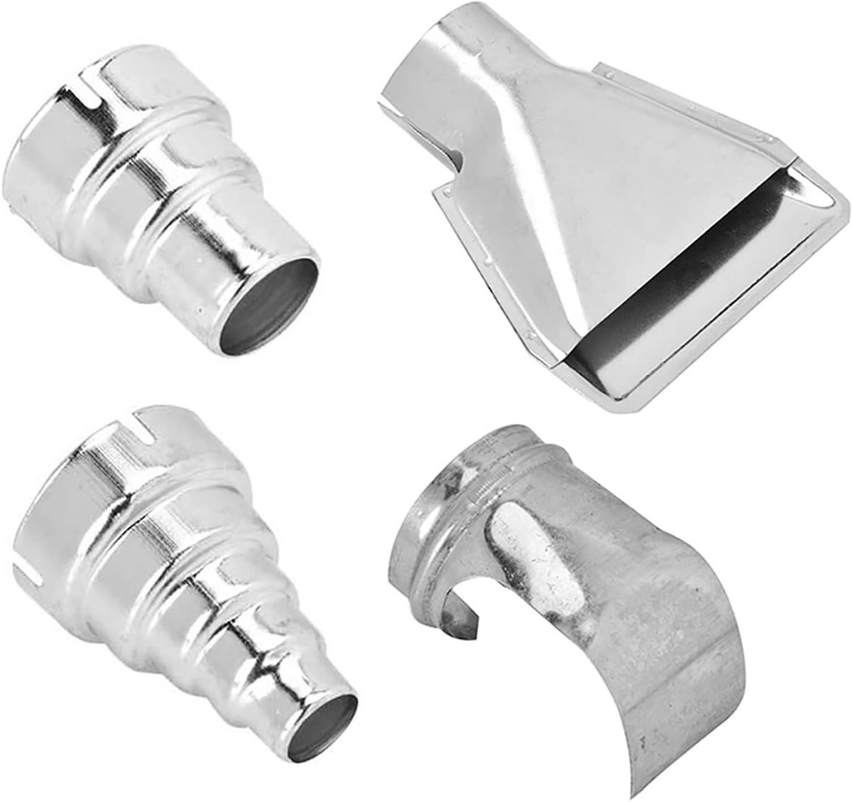 Mondstukken, 4 Verschillende Vormen Roestvrijstalen Mondstukken Krimpfolie Heteluchtpistool Accessoires voor Heteluchtpistool Kunst Krimpfolie