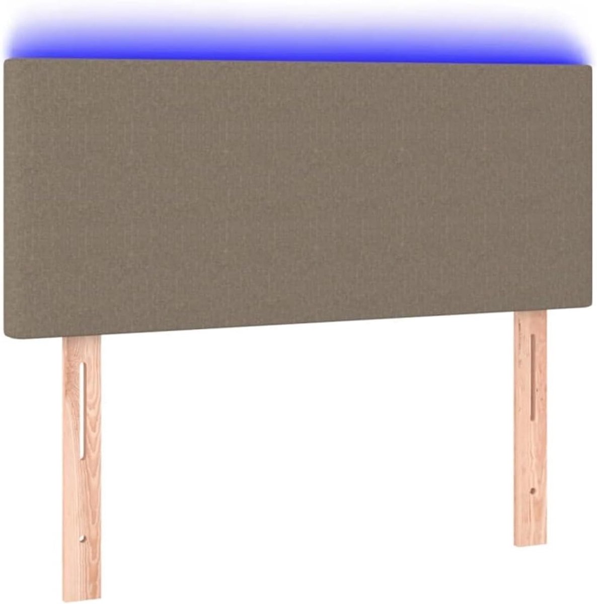 Hoofdeinde taupe, 100 x 5 x 78/88 cm, stof, voor bedden zonder hoofdeinde, ideaal voor slaapkamer en moderne woonkamers, eenvoudige montage, gemakkelijk te reinigen en rugvriendelijk zitten