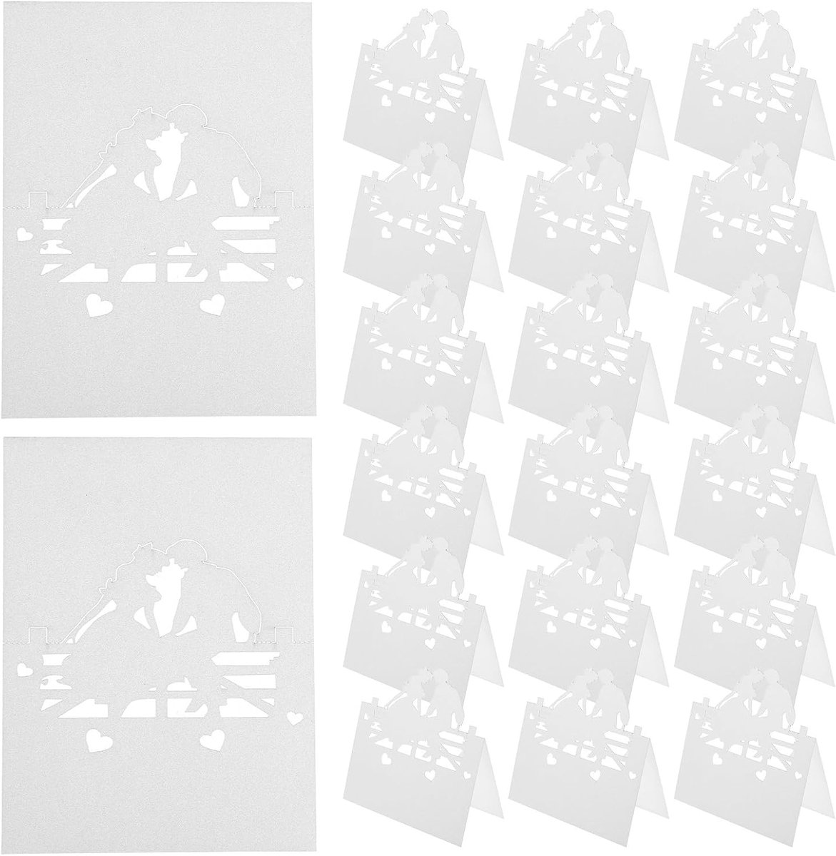 50 stuks naamkaartjes voor bruiloftszitplaatsen, lege tentplaatsnaamkaartjes voor tafelbanketten, gereserveerde zitplaatsen, diners, tafeldecoraties