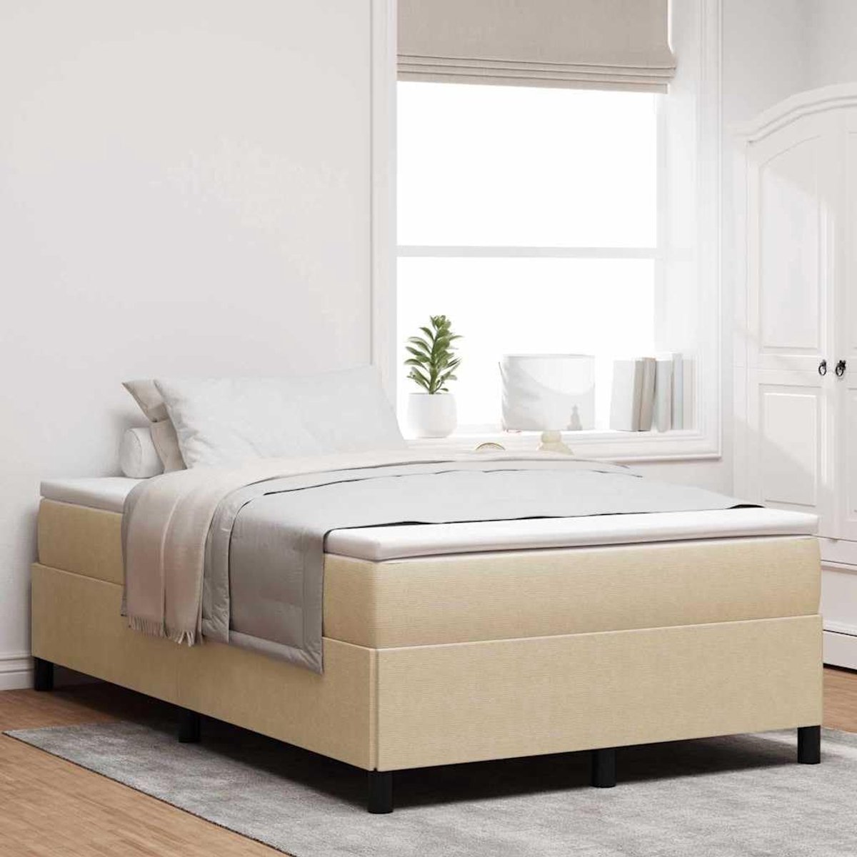 Grenenhout modern design Boxspring Lichtgroen Grijs 120 x 190 cm