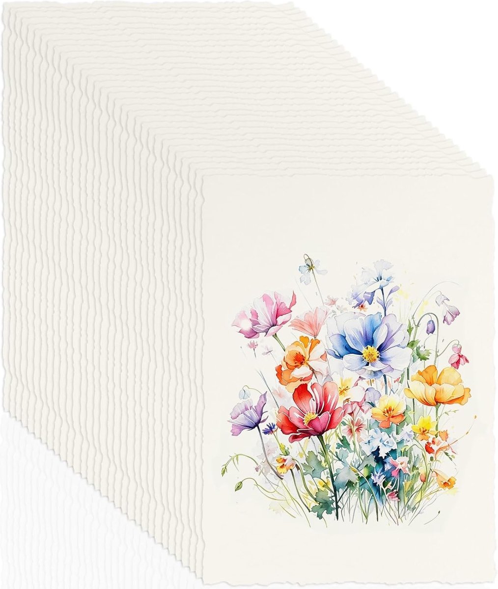 Waterverf papier A5 21 x 14,8 cm - 50 vellen, 160 g/m², ideaal voor aquareltechnieken en schilderen