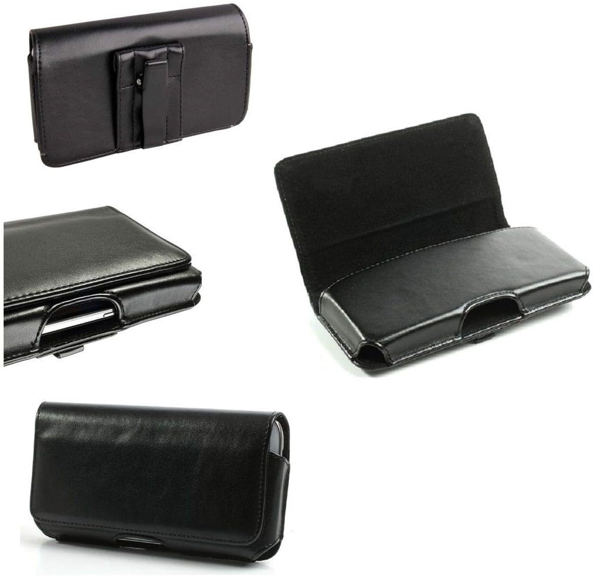 Cover Premium Executive Horizontaal Ontwerp en Clip Metaal voor VIVO Z10 (2018) - Zwart