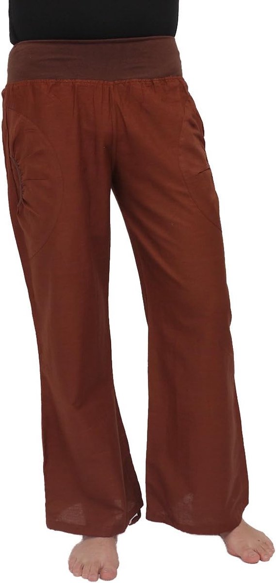 Yogabroek van katoen, met stretchband en twee praktische zakken, perfect voor yoga en als harembroek, uniseks voor mannen en vrouwen, diverse maten en designs