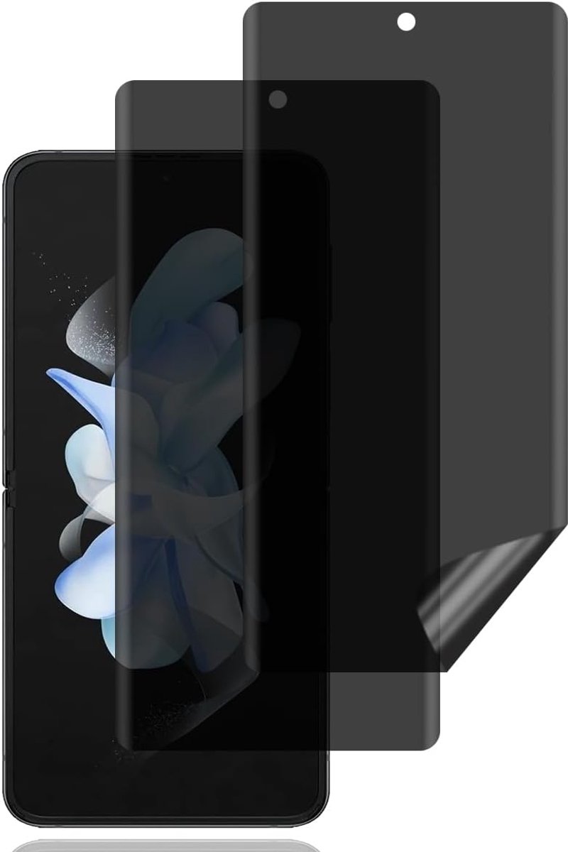 Screen Protector voor Samsung Galaxy Z Flip 4 5G [2 stuks] | anti-spy schermbeschermer,krasbestendig,hoge gevoeligheid,luchtbelvrij,anti-spy TPU zachte film voor Samsung Galaxy Z Flip 4