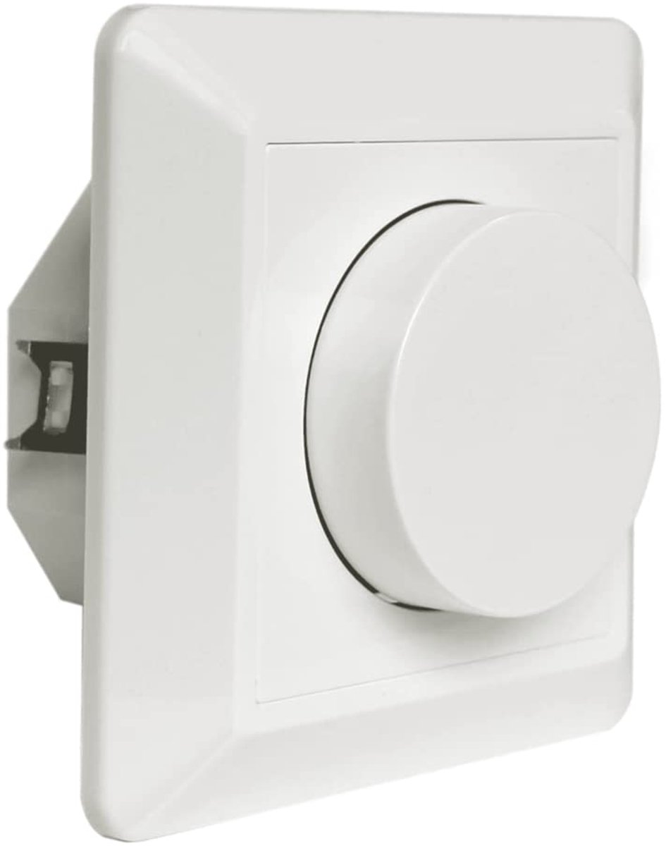 iCasa Zigbee Dimmer met Druk/Draai bediening | 230V-300/600W | 2 Draads (Heeft GEEN nuldraad nodig) | Werkt met Zigbee 3.0 Hub zoals Húe, IKEA Home smart, Homey, HomeAssistent, deConz en Z2MQTT