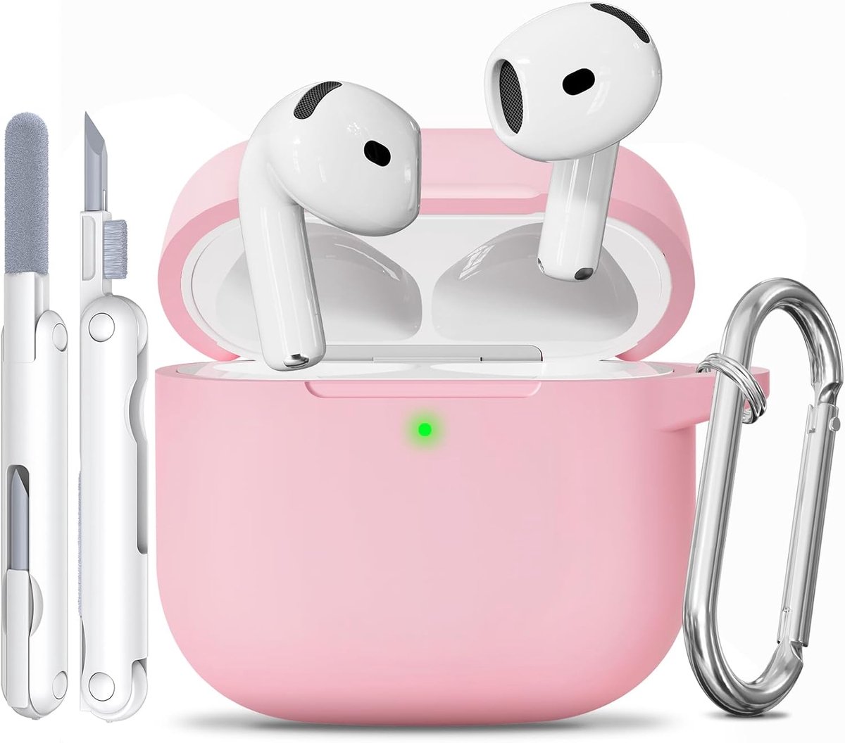 Siliconen voor AirPods 4 Hoes, B1-Light Pink