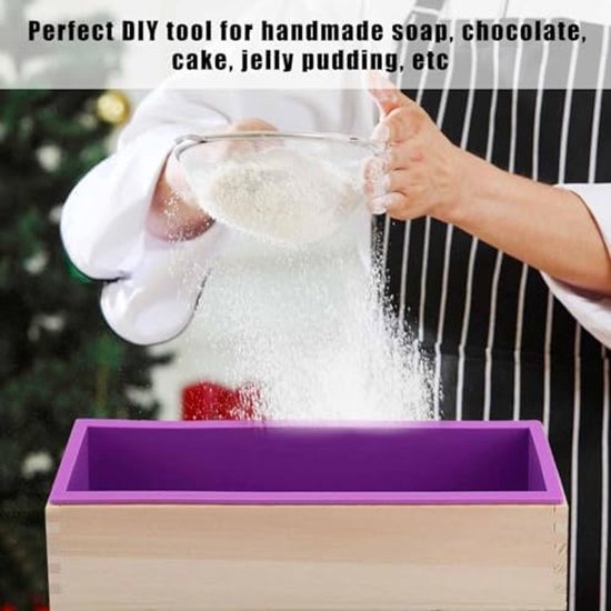 Schimmel-1200ML Rechthoek Siliconen Zeep Schimmel DIY Tool voor het bakken van Cake Ice Chocolate — afbeelding 4