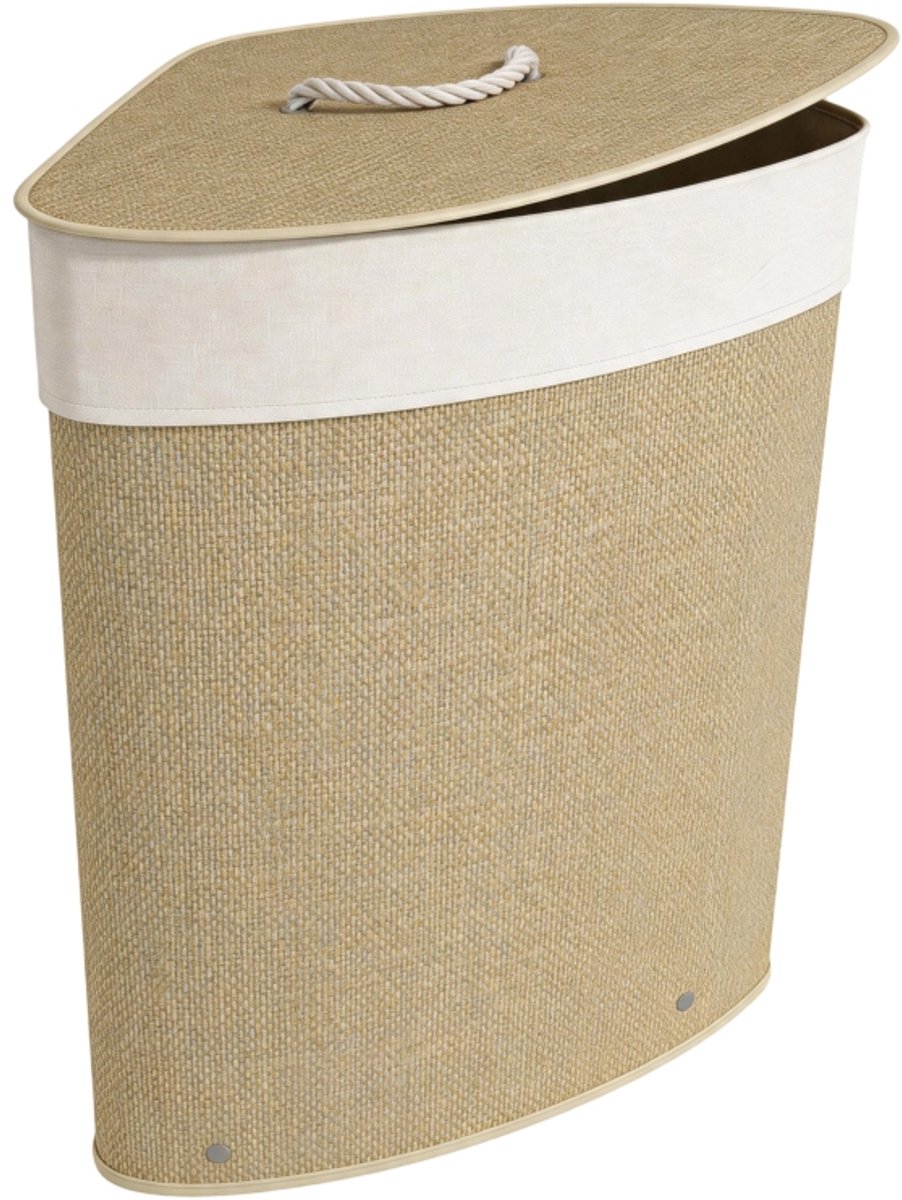 Wasmand 35x35x60cm Beige Bamboe Wasmand Opbergmand Stevig en duurzaam Praktisch en mooi Eenvoudig schoon te maken Geschikt voor slaapkamer en badkamer