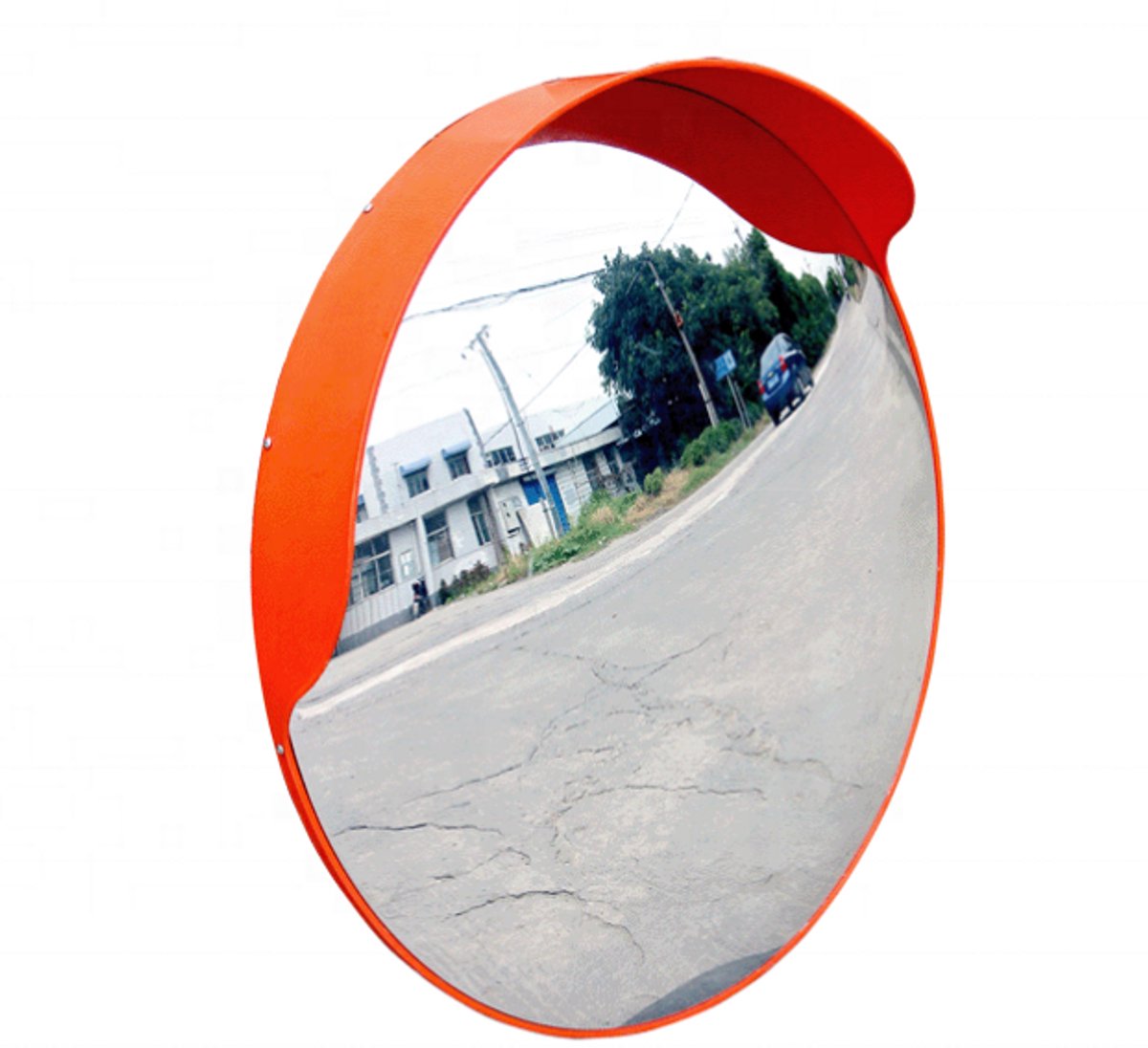 Verkeersspiegel 60 cm Polycarbonaat | Buitengebruik | Onbreekbare Veiligheidsspiegel | Oranje
