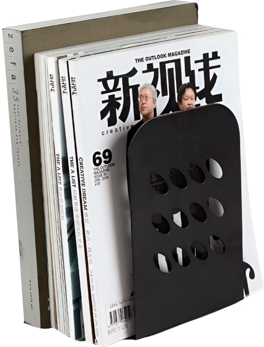 Comix boekensteunen, 2 stuks, zwart