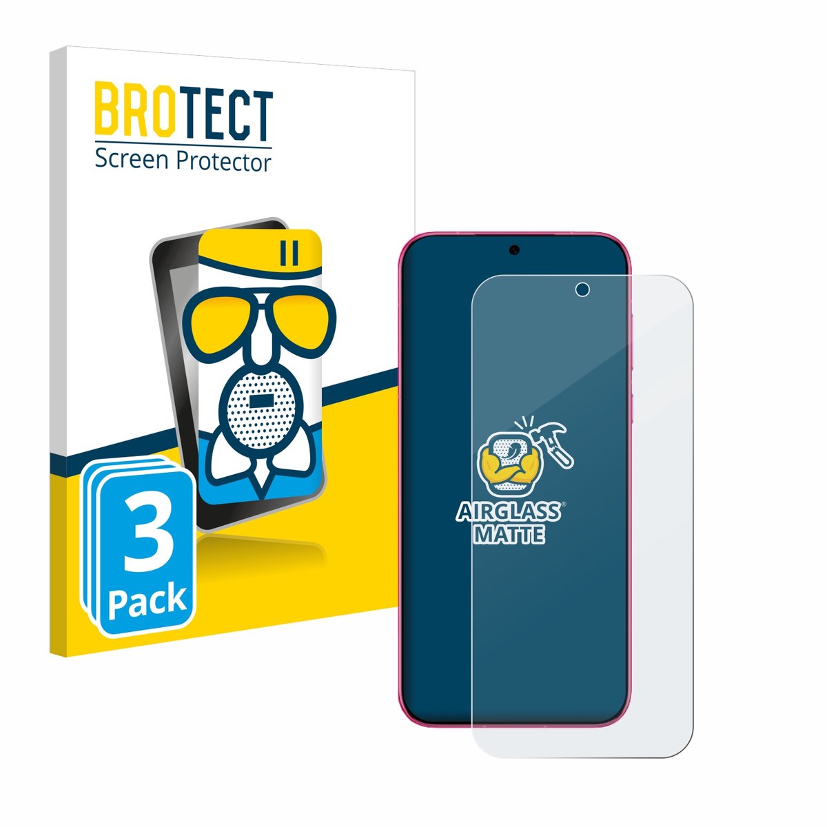 BROTECT - Screenprotector voor Huawei Pura 70 - Folie Beschermfolie Beschermglas matte 3 Stuks