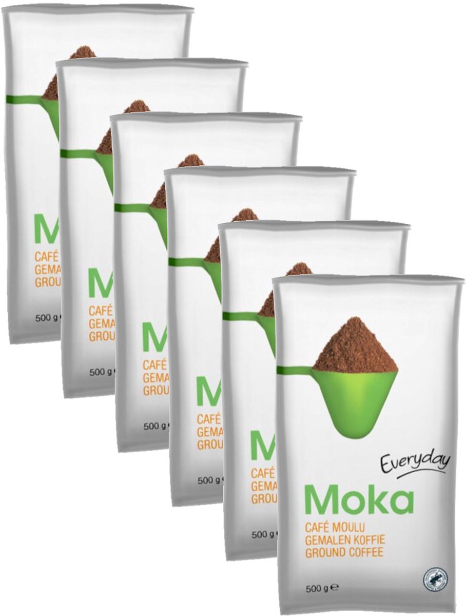 Moka Everyday - Multipack - Gemalen Koffie - 3000g (6x500g)