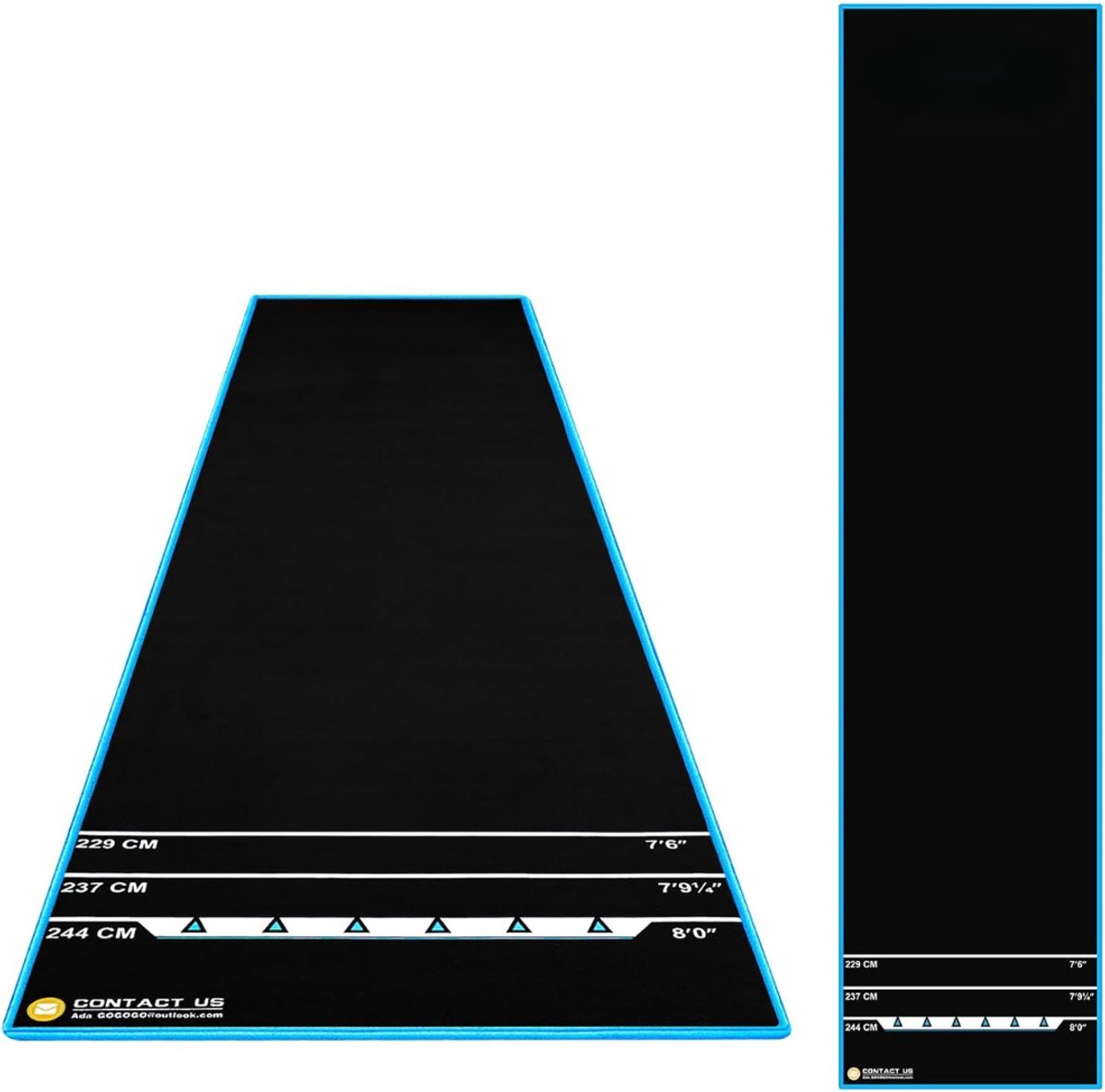 Kavora® Dartmat - Dartsmat - Antislip Dartmat - Zwart - 13cm x 13cm x 62cm
