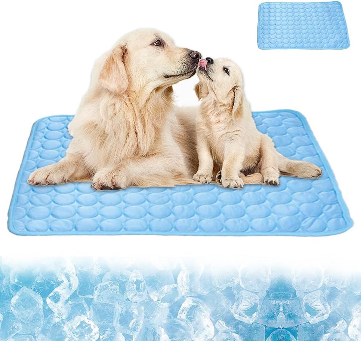 Koelmat voor honden, 100 x 70 cm, koeldeken voor honden, koelbed voor honden en katten, wasbare hondenkoelmat, zelfkoelend, koelpads voor huisdieren voor binnen, zomer als bank-/krattenoplegger