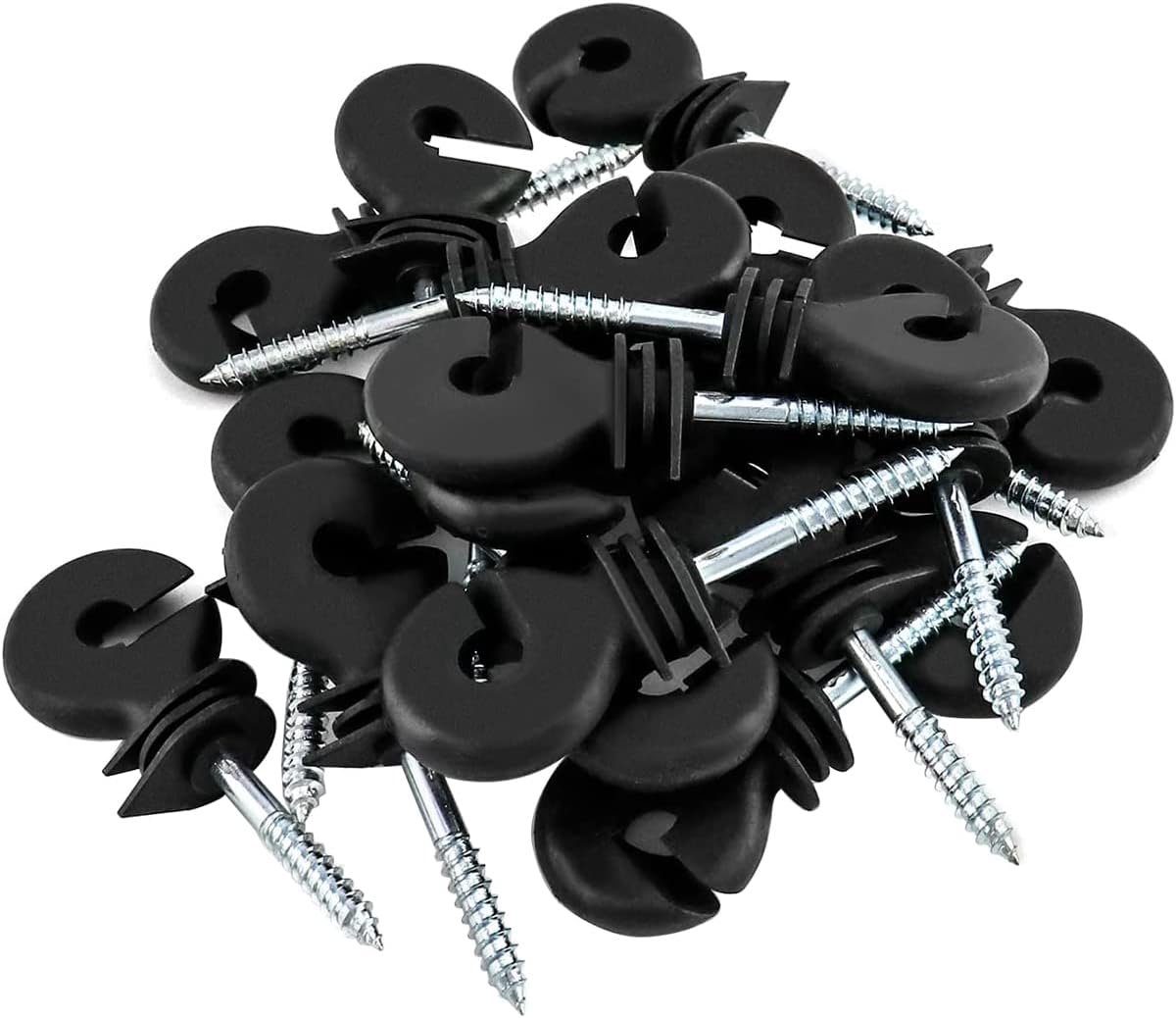 Omheining ring isolatoren, draadgaas ring isolator, houten paal isolator inschroefbaar, voor touwen, draden en strengen