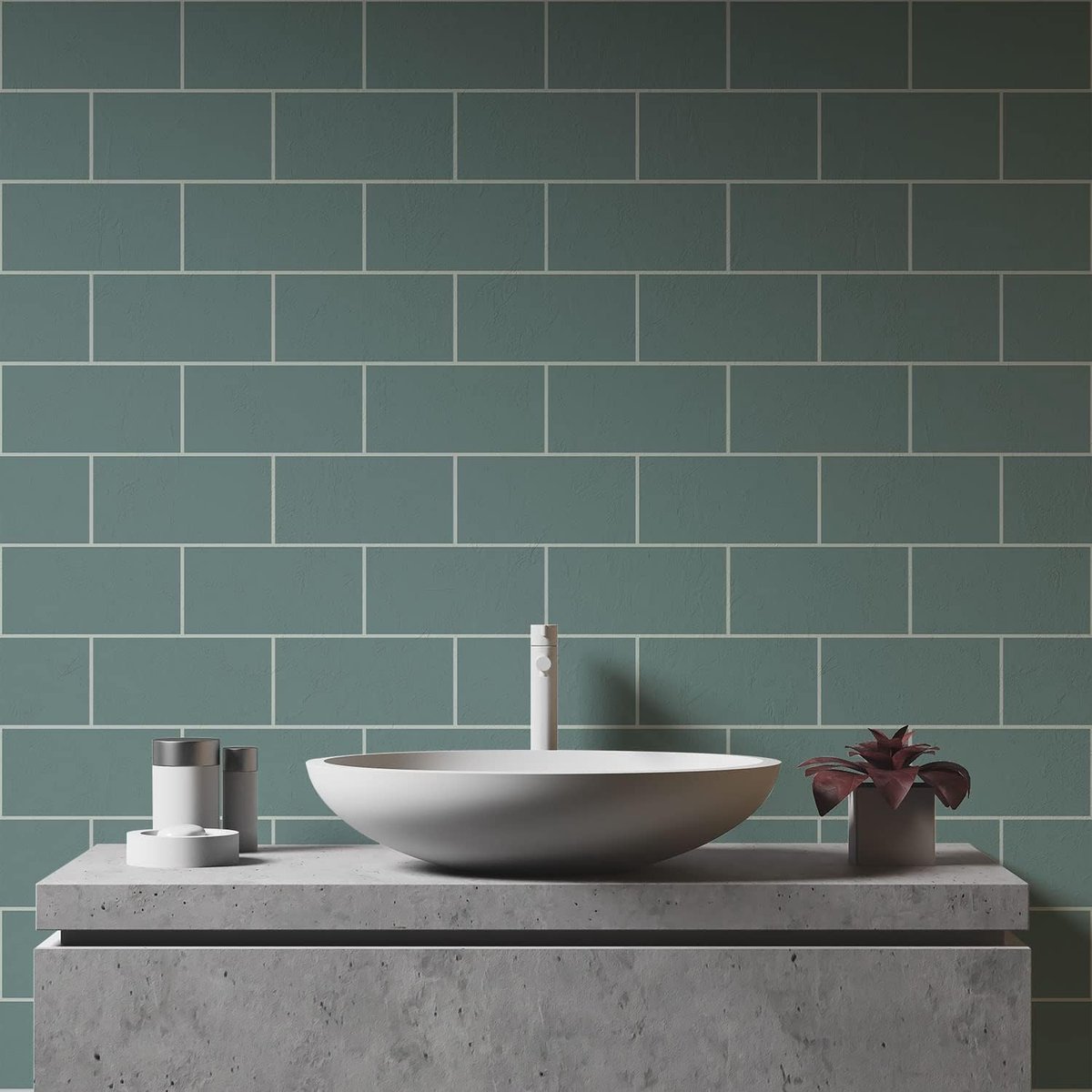 Tegelstickers voor woondecoratie, beschermfolie verwijderen en opplakken, zelfklevende spatwand, tegelstickers voor woonkamer, keuken, badkamer, decoratie, blauw-groen, 9 stuks